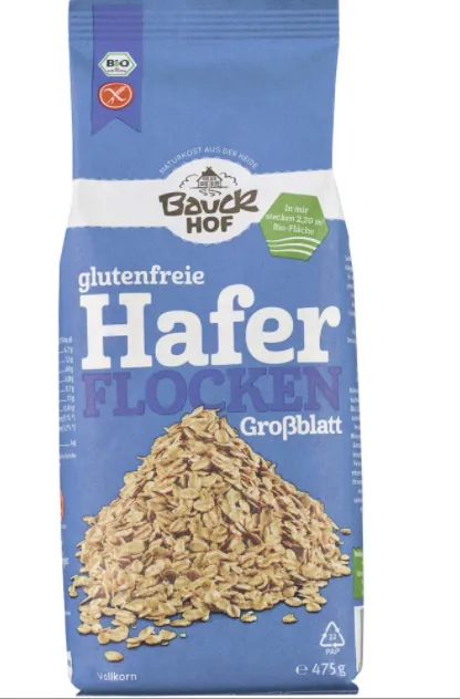 Fulgi mari de ovaz fara gluten ECO 475g, Bauck Hof
