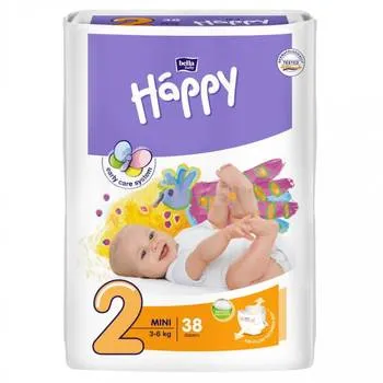 Scutece Happy Mini 3-6kg, 38 bucati, Bella Baby