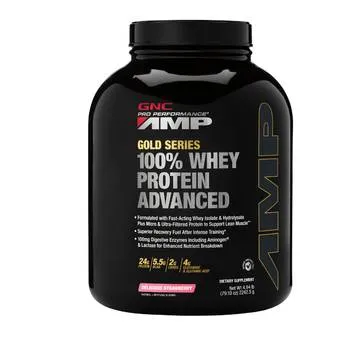 Proteina din zer cu aroma de capsuni Advanced, 2242.5g, GNC
