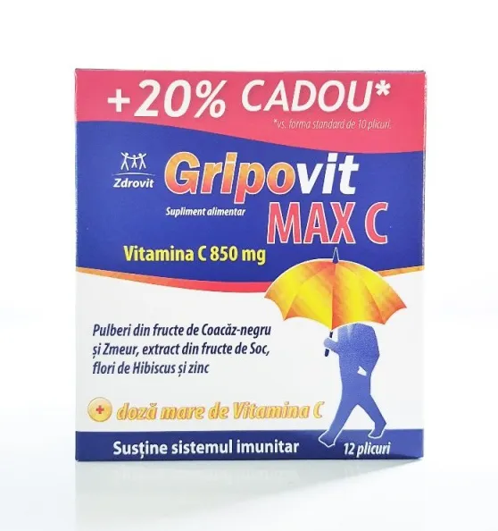 Zdrovit gripovit max c x 10 plicuri + 20% cadou