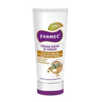 Crema pentru maini si unghii cu ulei de argan, 100ml, Farmec