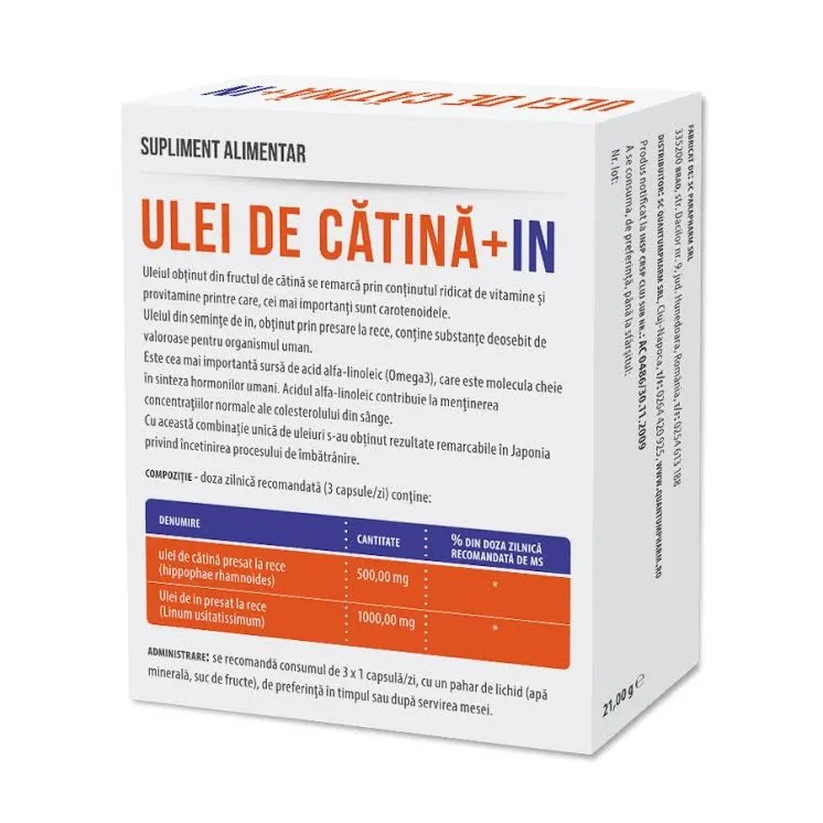 Ulei de catina+in, 30 capsule, Parapharm