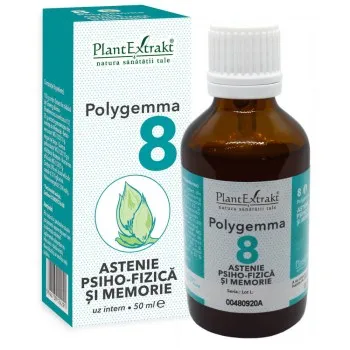 Polygemma nr. 8 Astenie psiho-fizica si memorie 50ml - Plant Extrakt
