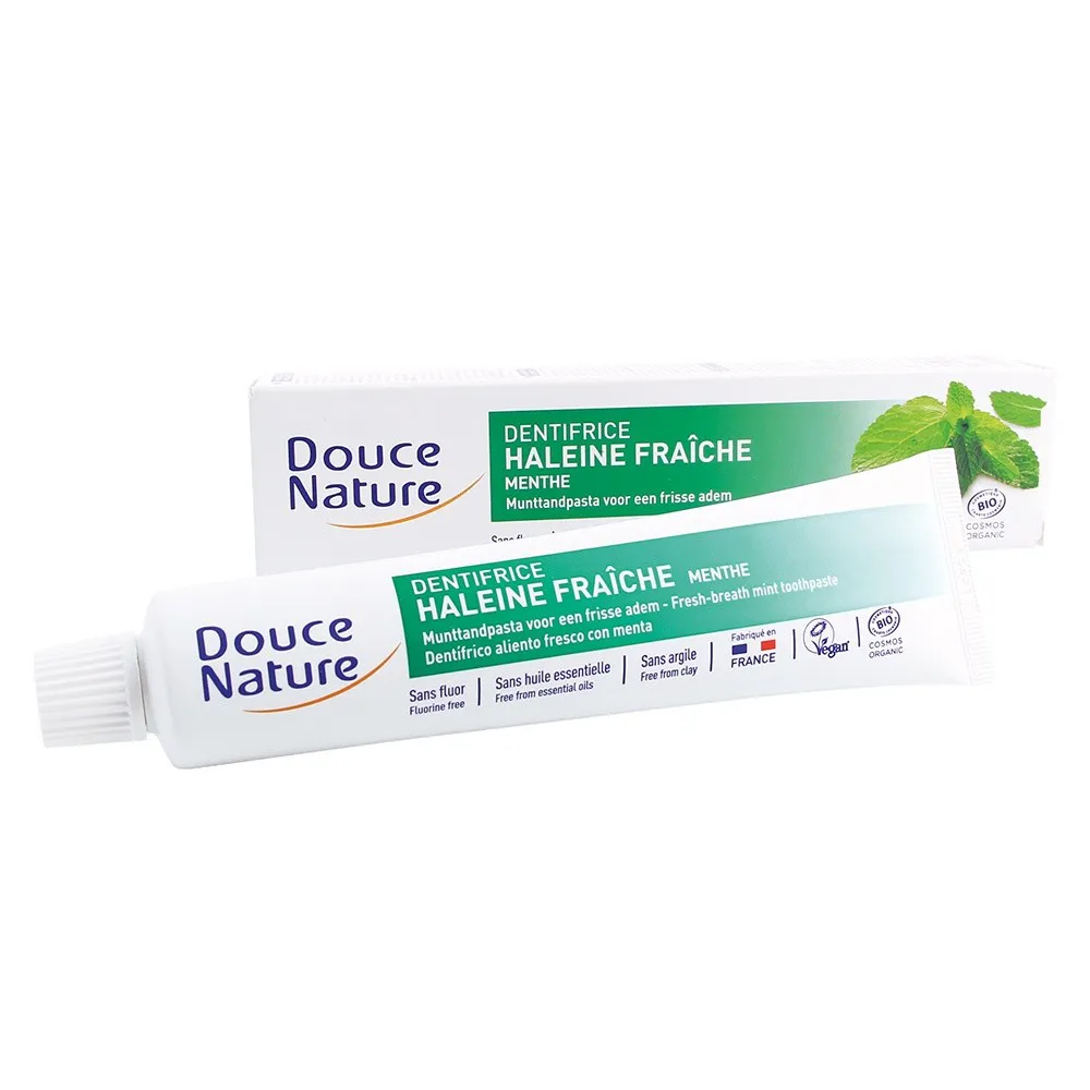 Pasta de dinti cu menta anti halena (75ml), Douce Nature