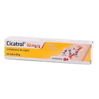 Cicatrol pasta cutanata 10 mg/g, 50 g, Antibiotice