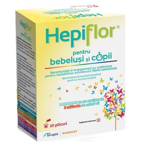 Hepiflor pentru bebeluși și copii 20 g, 10 plicuri, Terapia