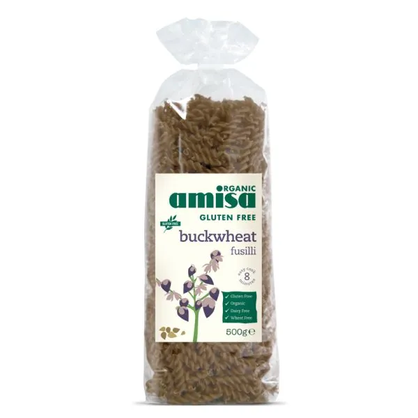 Fusilli din hrisca fara gluten eco 500g, Amisa
