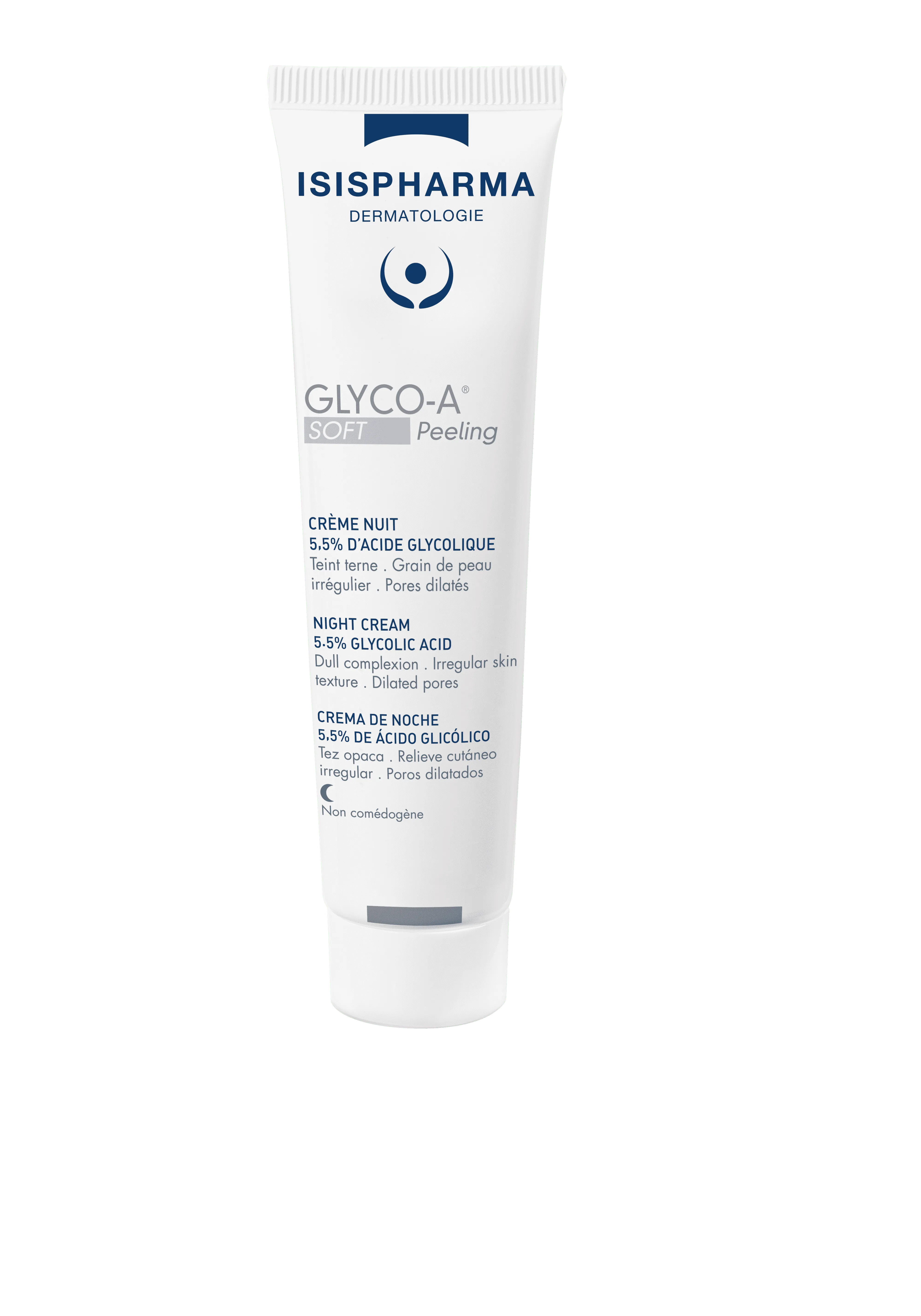 Crema de noapte cu acid glicolic 5.5% Glyco-A Soft Peeling, 30 ml, Isis