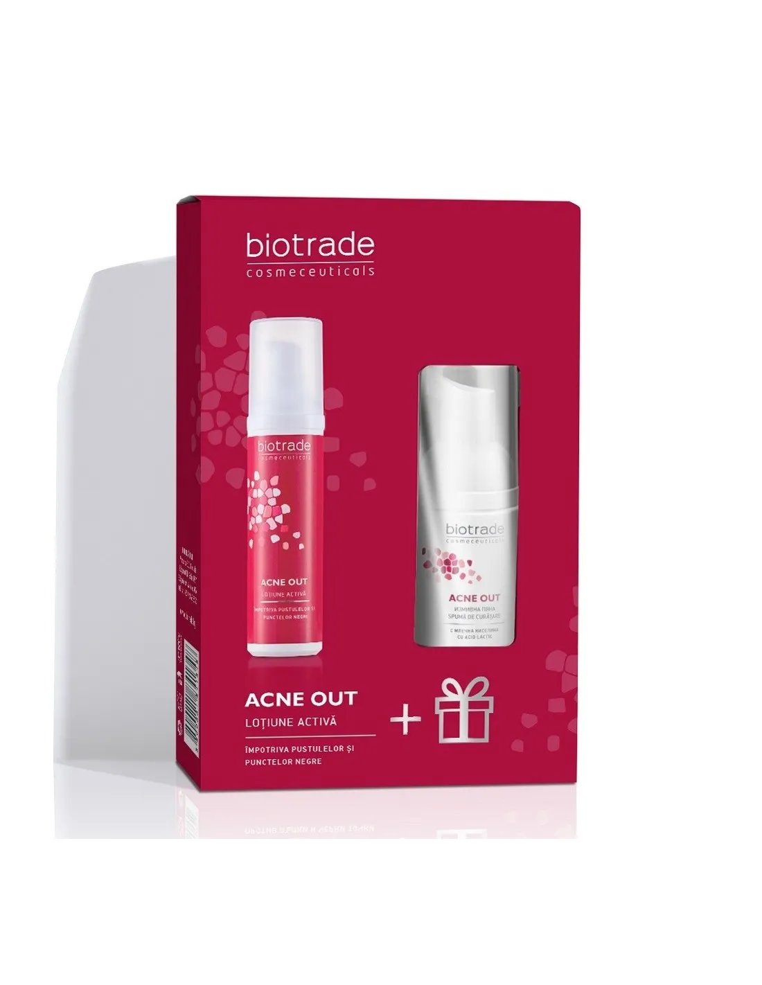 BIOTRADE Acne Out Active lotiune x 60ml + Acne Out Spuma curatare x 20ml cadou
