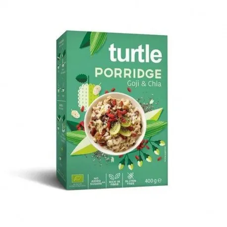 TURTLE Cereale terci organic fara gluten cu fructe de goji si seminte de chia, 400g