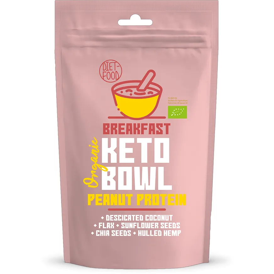 Keto bowl bio proteina din arahide, 2000 g, Diet-Food