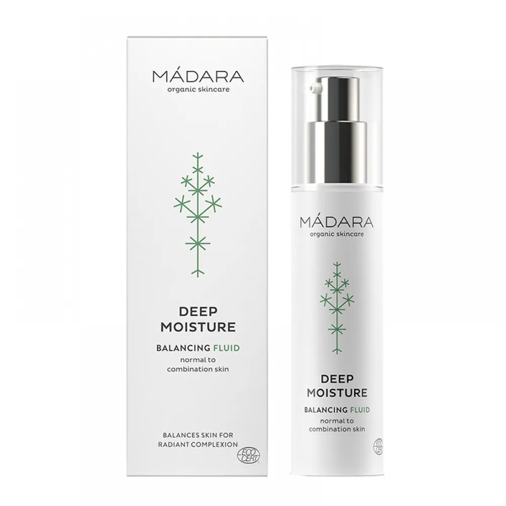 Deep Moisture Fluid hidratant intensiv pentru ten normal sau mixt (50 ml), Madara