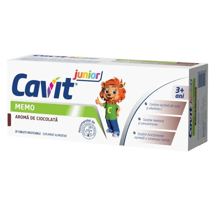 CAVIT JUNIOR MEMO AROMA CIOCOLATA 20 TABLETE MASTICABILE