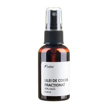 Ulei de cocos fractionat, 60ml, Sabio