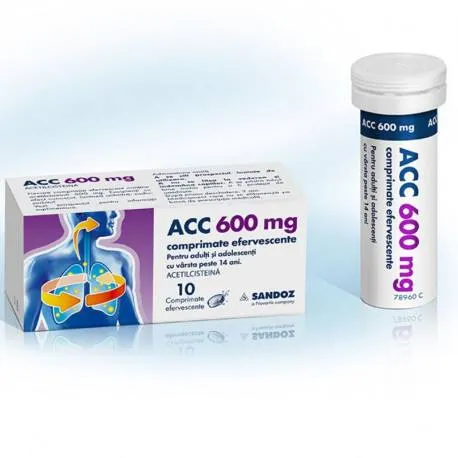 ACC 600mg x 10 comprimate efervescente