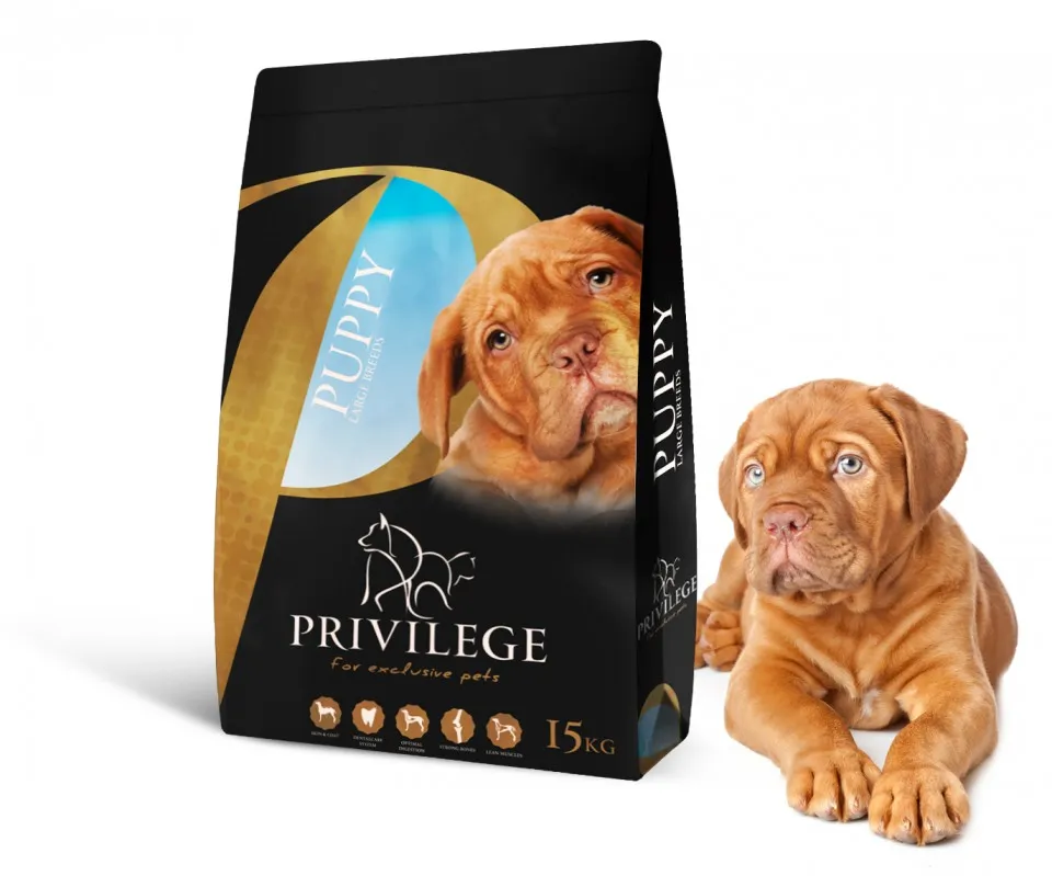 Privilege Puppy Large Breed – Pui & Orez - Hrana uscata super-premium - 15kg