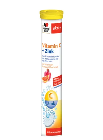 Vitamina C 600 mg + Zinc 5 mg, 15 comprimate efervescente, Doppelherz