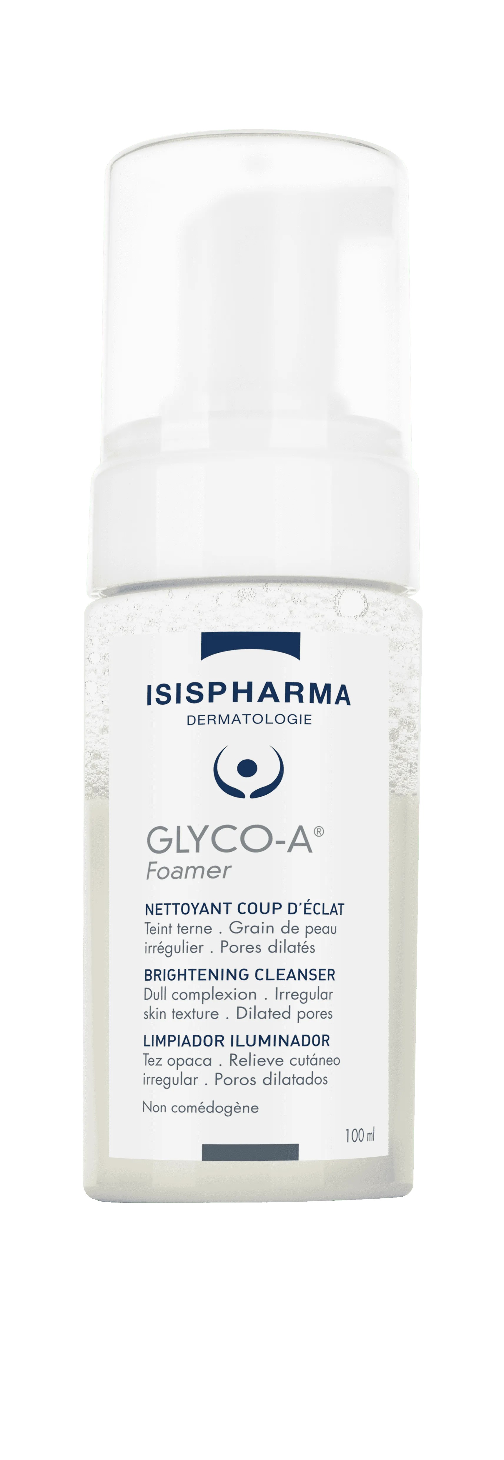 Spuma de curatare iluminatoare Glyco-A, 100 ml, Isis