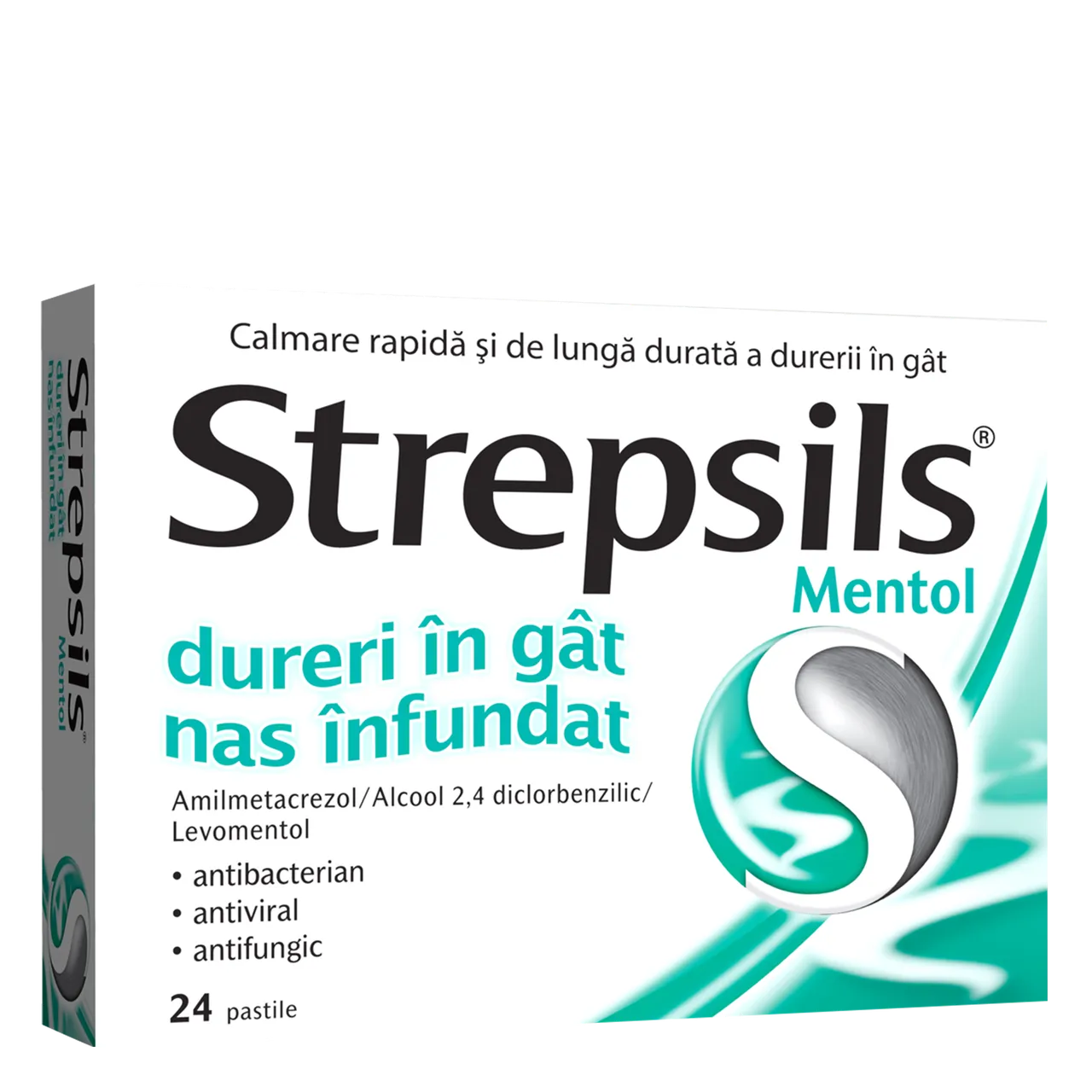 Strepsils mentol , 24 comprimate