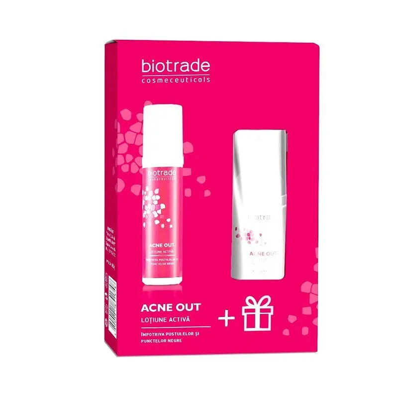 BIOTRADE ACNE OUT PROMO PACHET LOTIUNE ACTIVA 60 ML + SPUMA CURATARE MINI 20 ML