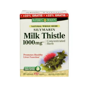 Silymarin Milk Thistle 1000mg, 30+10 capsule, Nature's Bounty