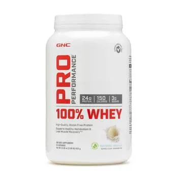 Proteina din zer cu aroma naturala de vanilie Pro Performance, 935g, GNC