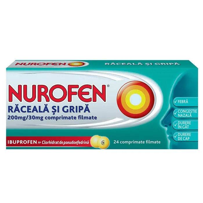 NUROFEN RACEALA SI GRIPA 200 mg/30 mg x 24