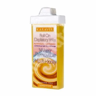 KARAVER CEARA DEPILATOARE ROLL-ON WS CAP MIC CU AROME NATURALE DE LAPTE CU MIERE 100ML