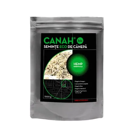 Seminte decorticate de canepa Bio, 1000 g, Canah