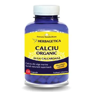 Calciu Organic, 120 capsule, Herbagetica