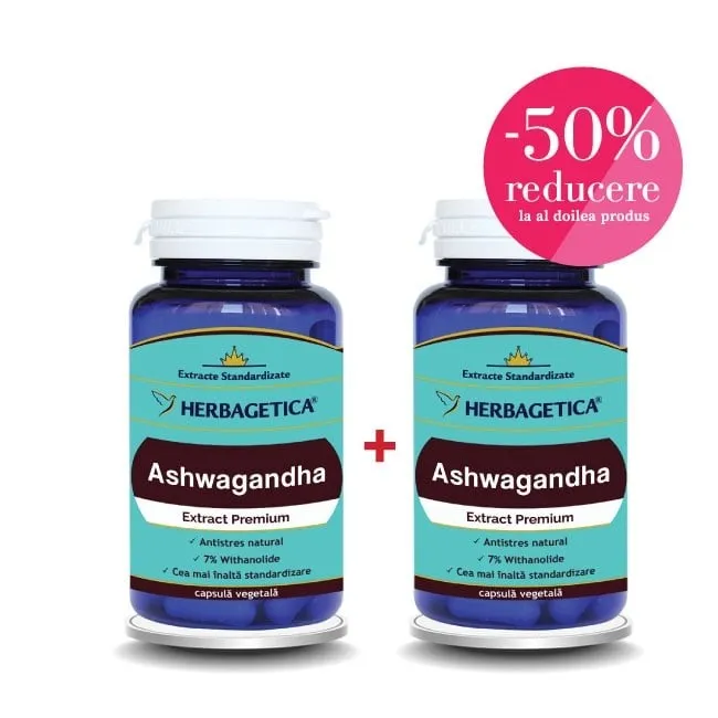 Ashwagandha x 60cps 1+1-50% (Herbagetica)