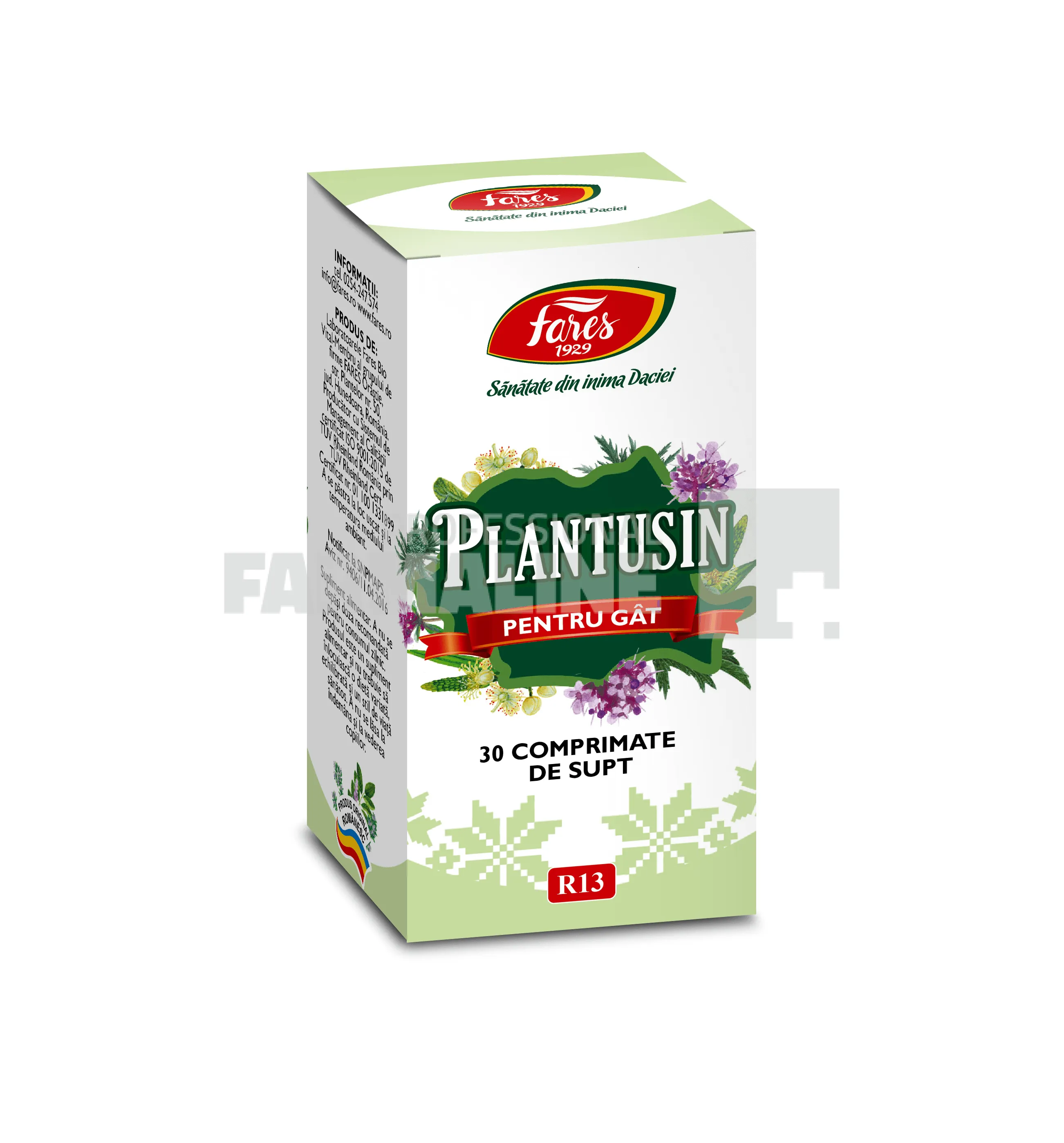 Plantusin pentru gat R13 30 comprimate masticabile