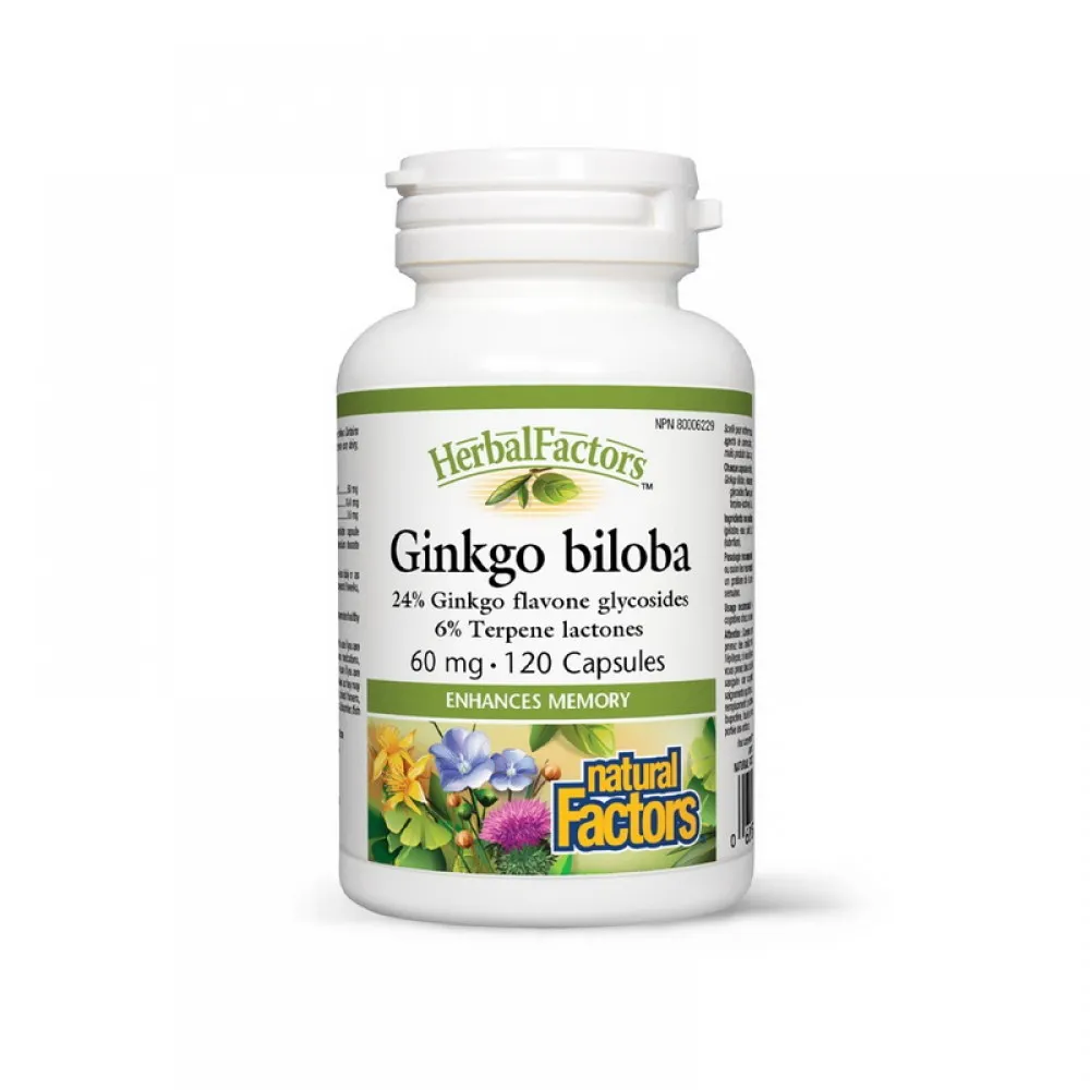Ginkgo biloba Forte 60 mg (120 capsule), Natural Factors