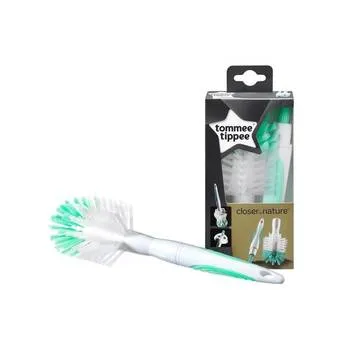 Perie pentru biberon si tetina Closer to Nature verde, 1 bucata, Tommee Tippee