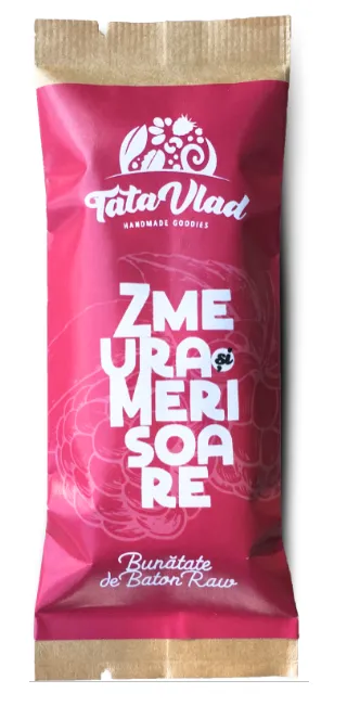 Baton zmeura si merisoare, 45 g, Tata Vlad
