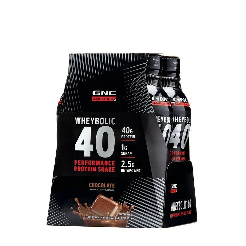 GNC AMPLIFIED WHEYBOLIC 40GR SHAKE PROTEIC CHOCOLATE 414 ML