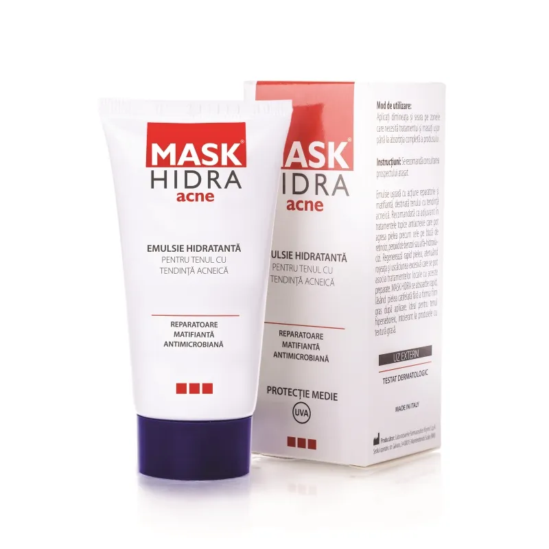 Emulsie hidratanta Mask Hidra Acne, 50 ml, Solartium Group