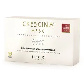 Tratament pentru par HFSC Transdermic 500 Woman Crescina, 10+10 fiole, Labo