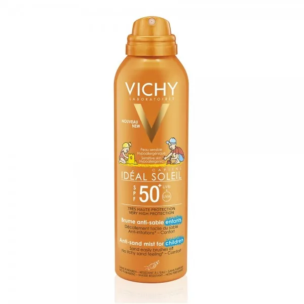 Spray cu protectie solara pentru copii Tehnologie Anti-Sand SPF 50 Ideal Soleil, 200 ml, Vichy