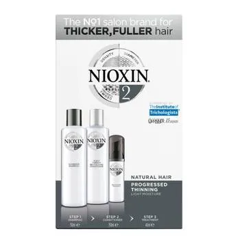 Set tratament impotriva caderii parului fin SYS 2 Sampon 150ml + Balsam 150ml + Tratament leave-on 40ml, Nioxin