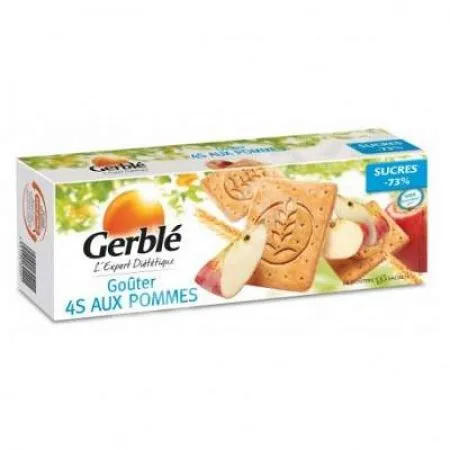 Biscuiti cu continut redus de zaharuri cu mere, 360 g, Gerble