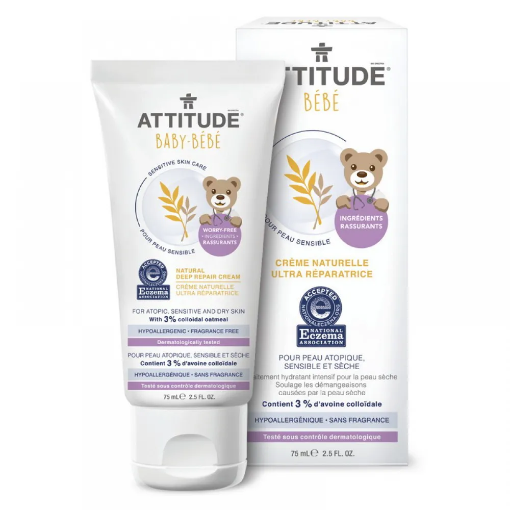 Sensitive Skin Baby Natural Crema reparatorie (75 ml), Attitude
