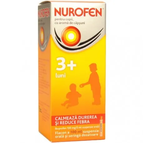 Nurofen sirop copii 100mg/5ml , 100ml