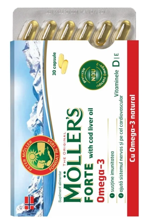 MOLLERS FORTE OMEGA 3 + COD LIVER OIL 30 CAPSULE