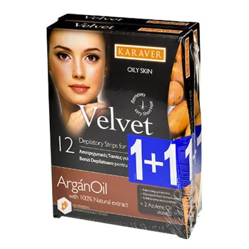 KARAVER BENZI DEPILATOARE FATA ARGAN 1+1
