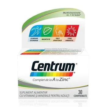 Centrum Complet de la A la Zinc, 30 comprimate, GSK