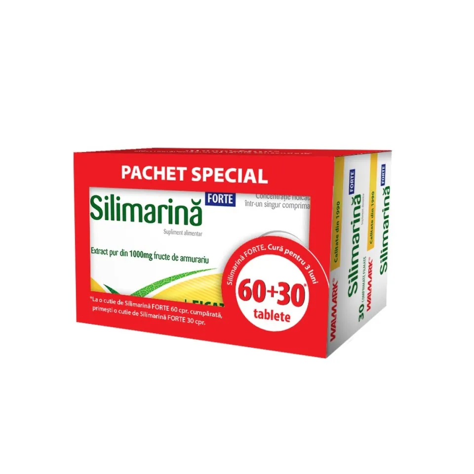 WALMARK SILIMARINA FORTE 60+30 COMPRIMATE FILMATE CADOU