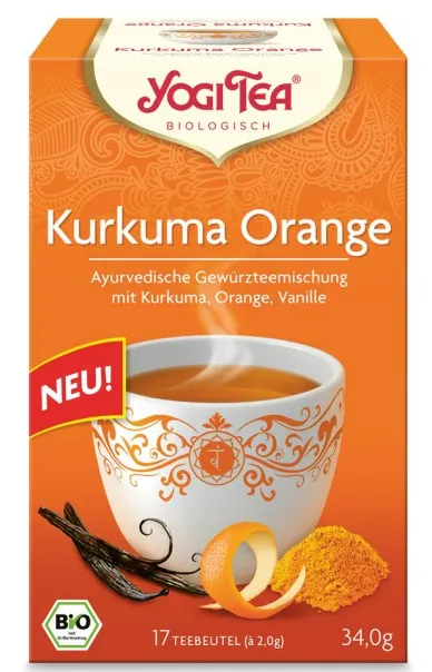 Ceai Eco curcuma portocale vanilie 17pl (YogiTea)