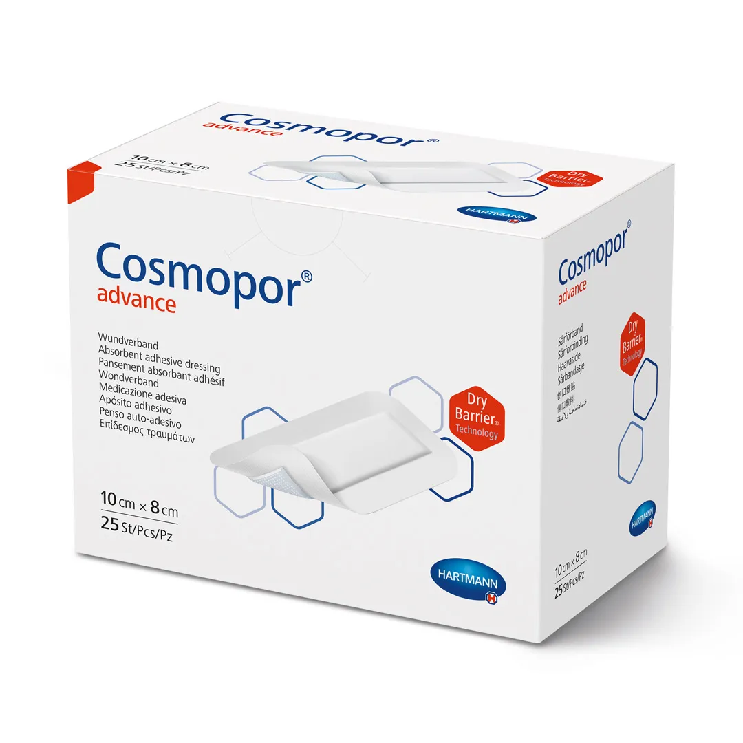 Plasture autoadeziv, Cosmopor Advance, 10 x 8 cm, 1 cutie/25 bucati, Hartmann