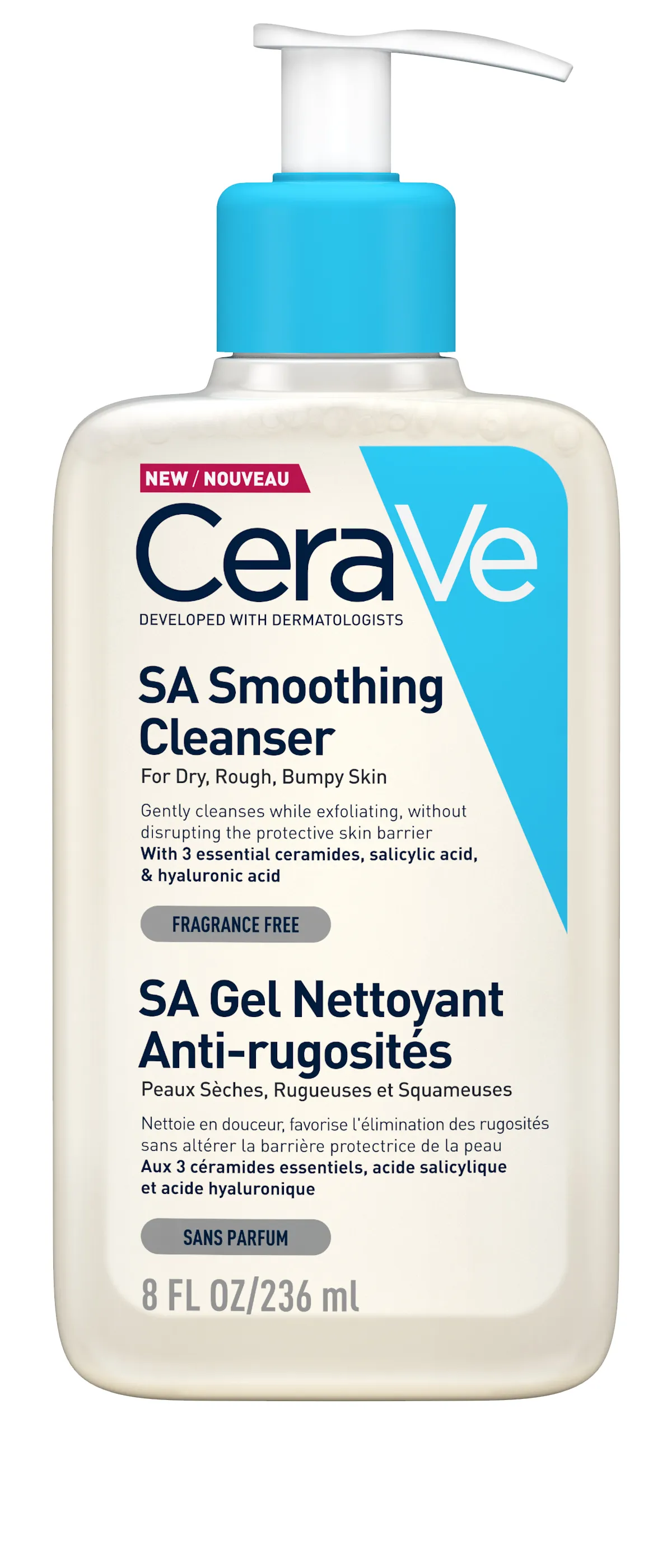 CeraVe Gel Spumant curatare anti-rugozitati, piele uscata x 236ml